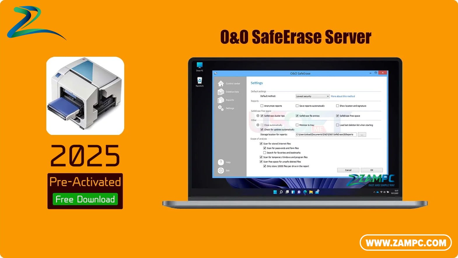 O&O SafeErase Server ZamPC