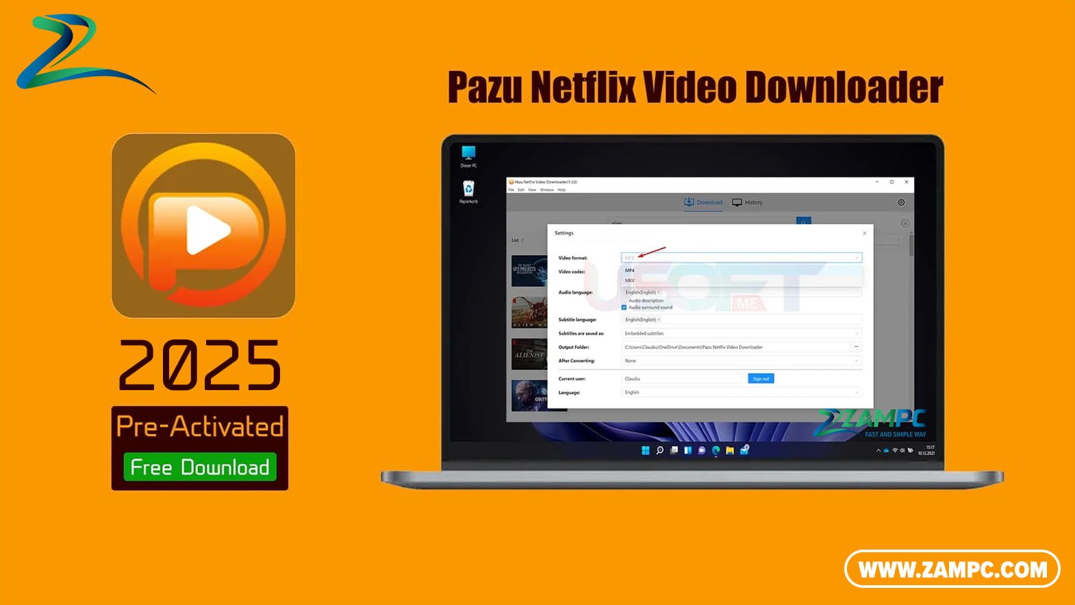 Pazu Netflix Video Downloader ZamPC