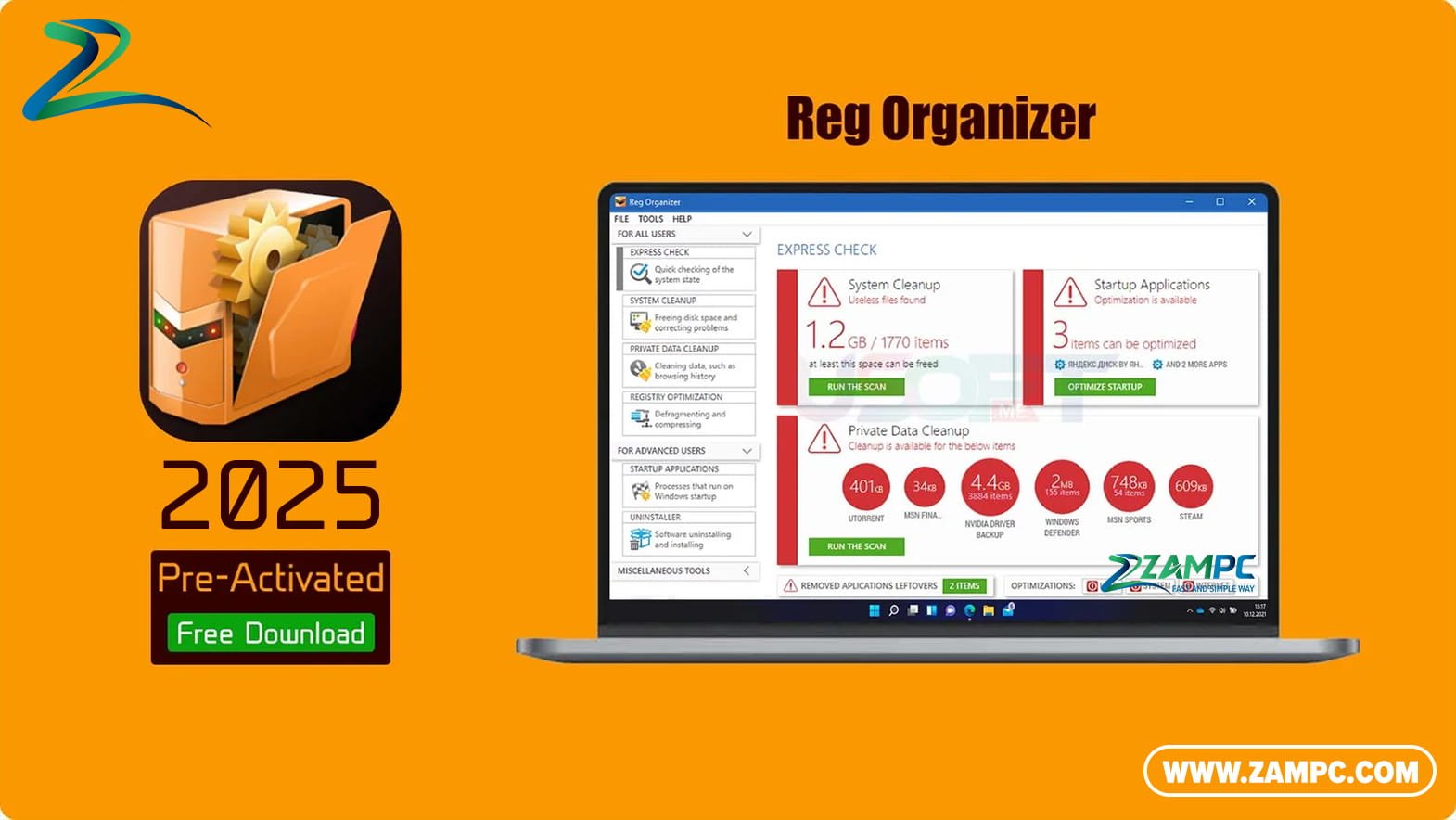 Reg Organizer ZamPC