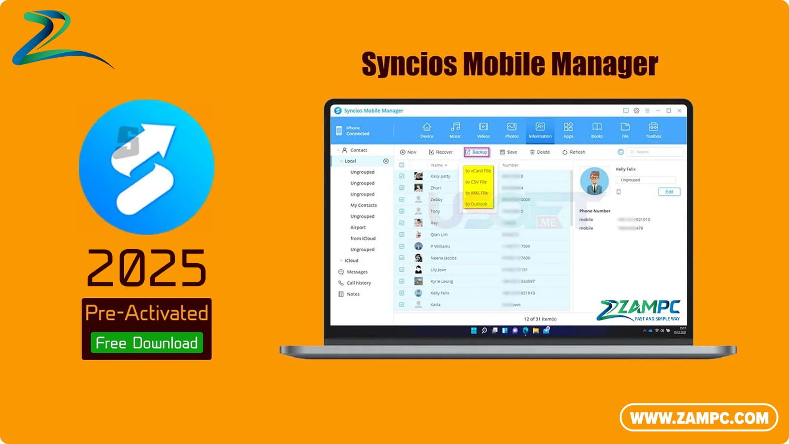 Syncios Mobile Manager ZamPC