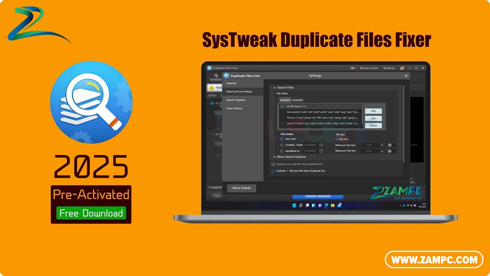 SysTweak Duplicate Files Fixer ZamPC