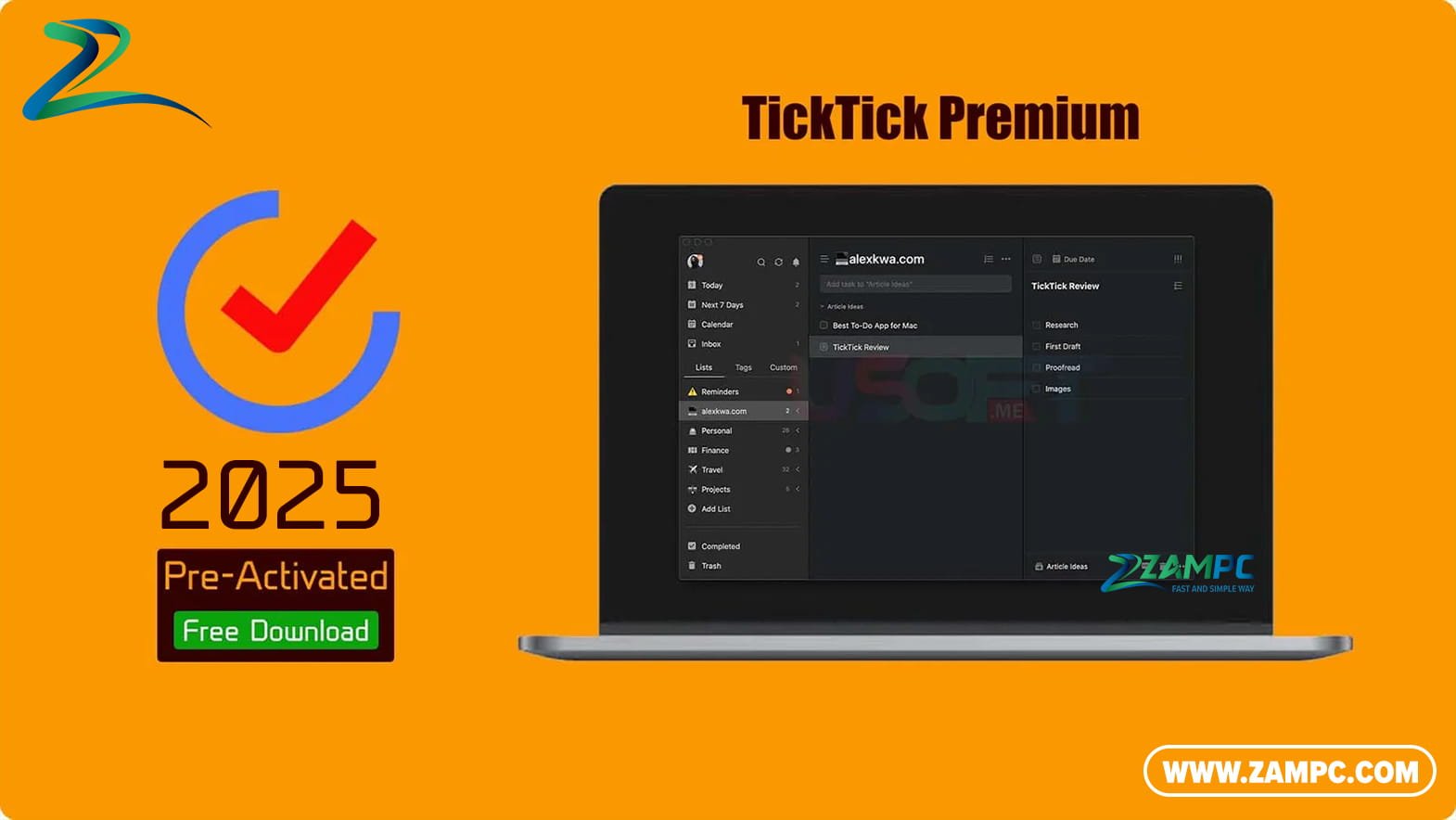 TickTick Premium ZamPC