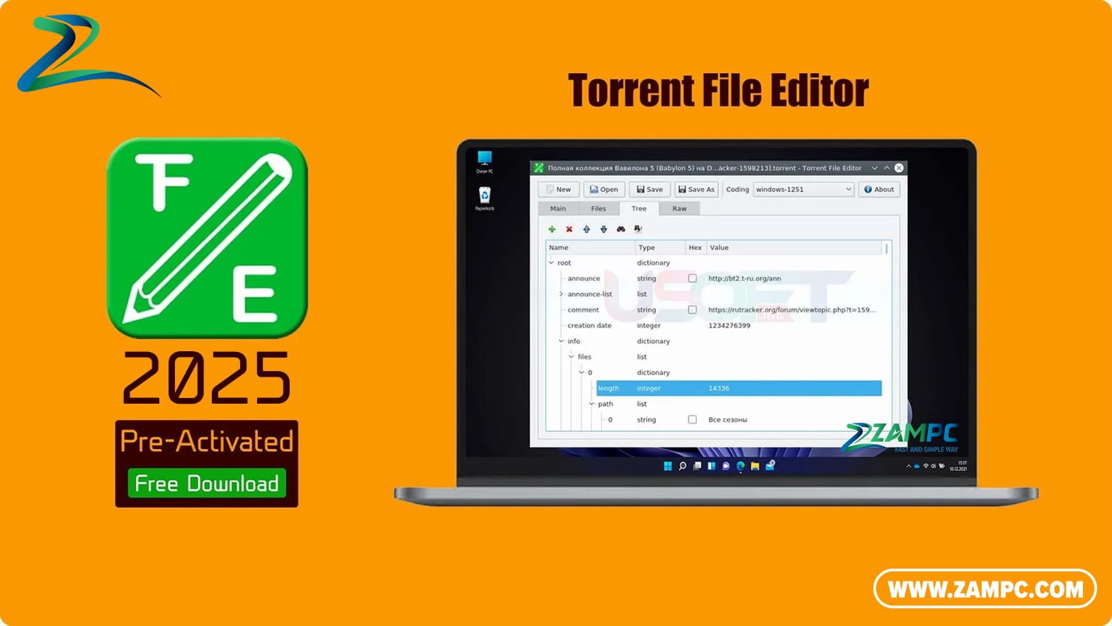 Torrent File Editor ZamPC