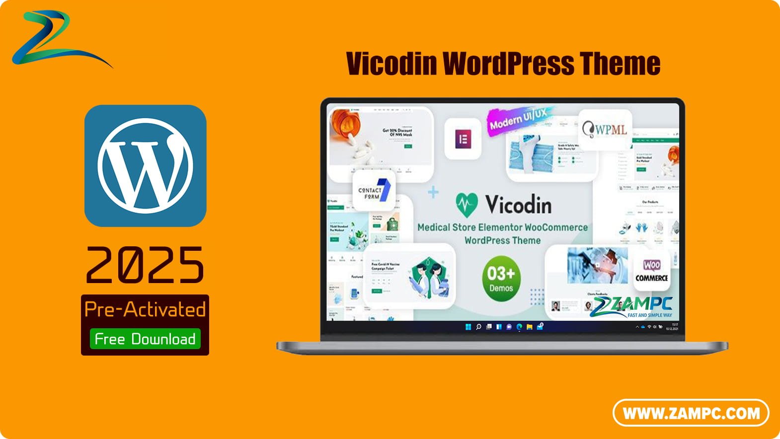 Vicodin WordPress Theme ZamPC