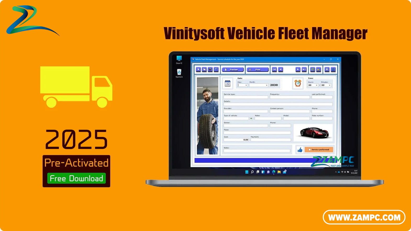 Vinitysoft Vehicle Fleet Manager ZamPC