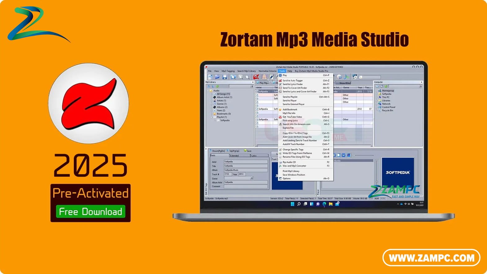 Zortam Mp3 Media Studio Pro ZamPC
