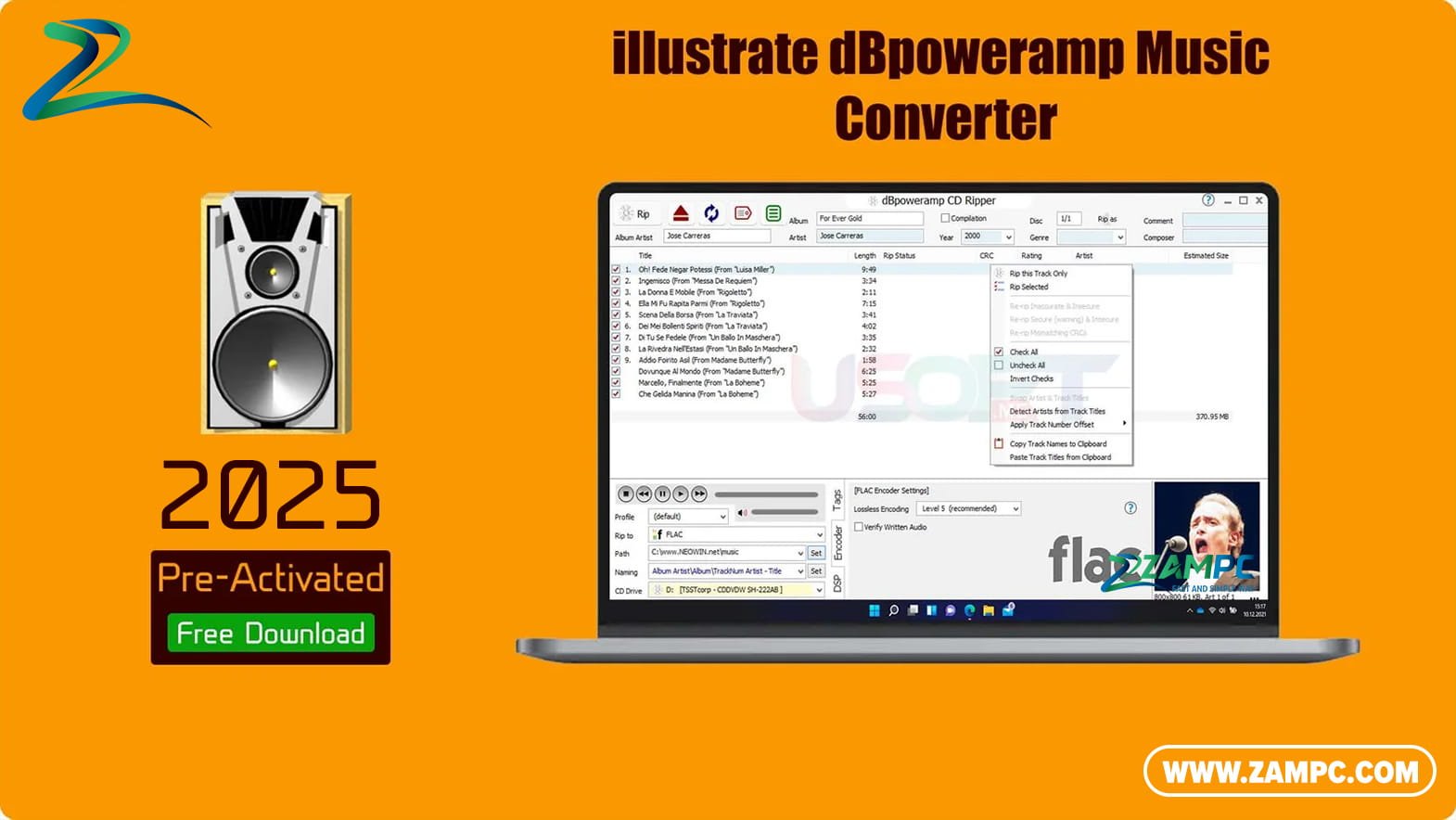 illustrate dBpoweramp Music Converter ZamPC