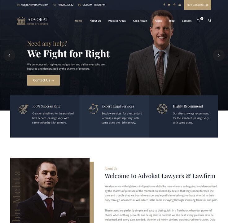 Advokat WordPress Theme