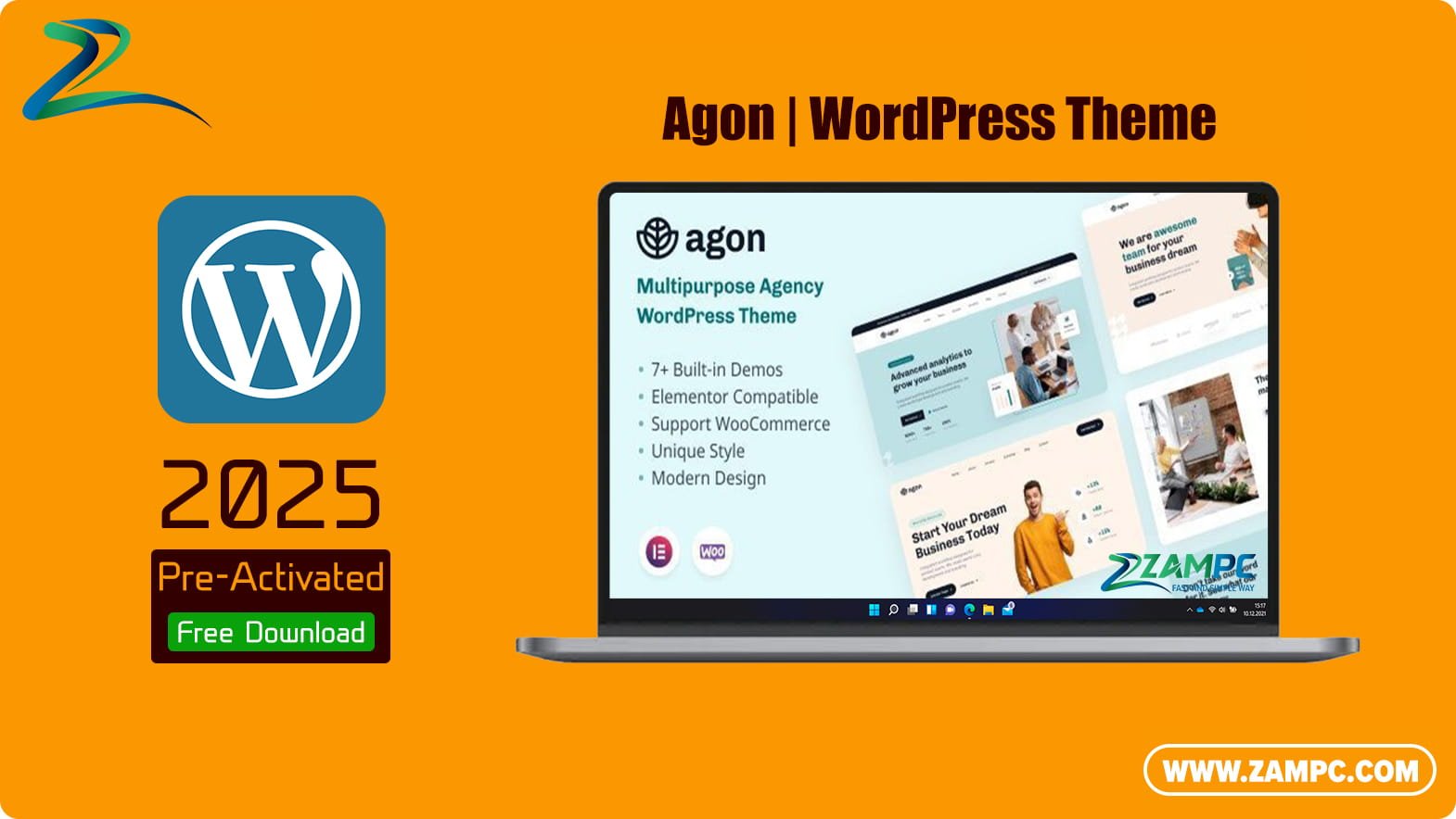 Agon WordPress Theme ZamPC