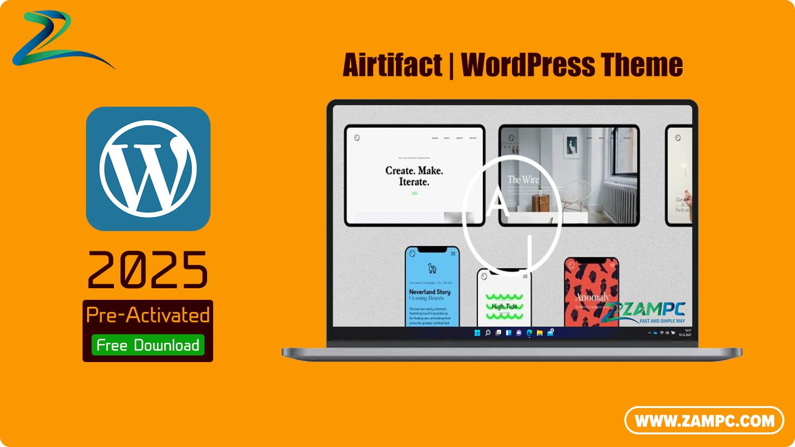 Airtifact WordPress Theme ZamPC
