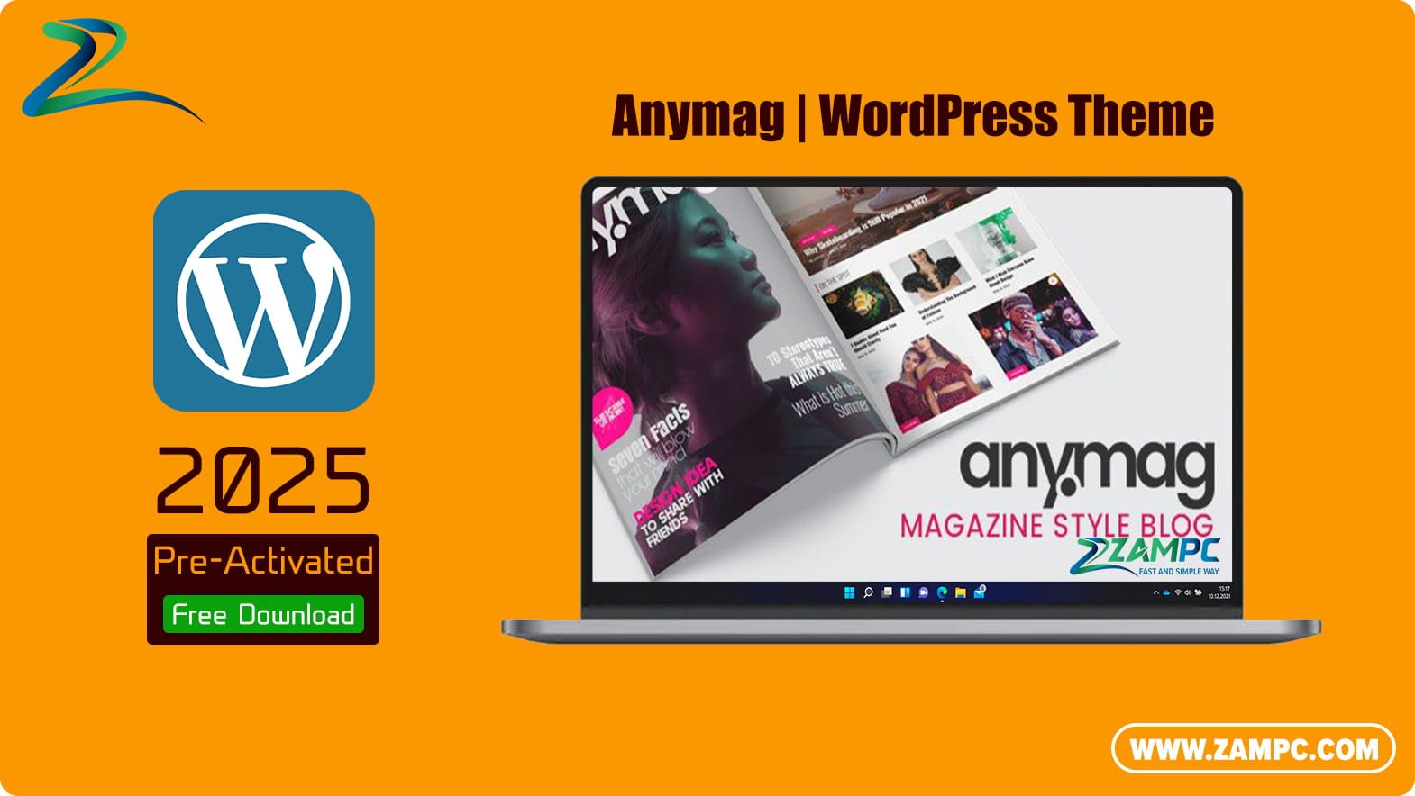 Anymag WordPress Theme ZamPC