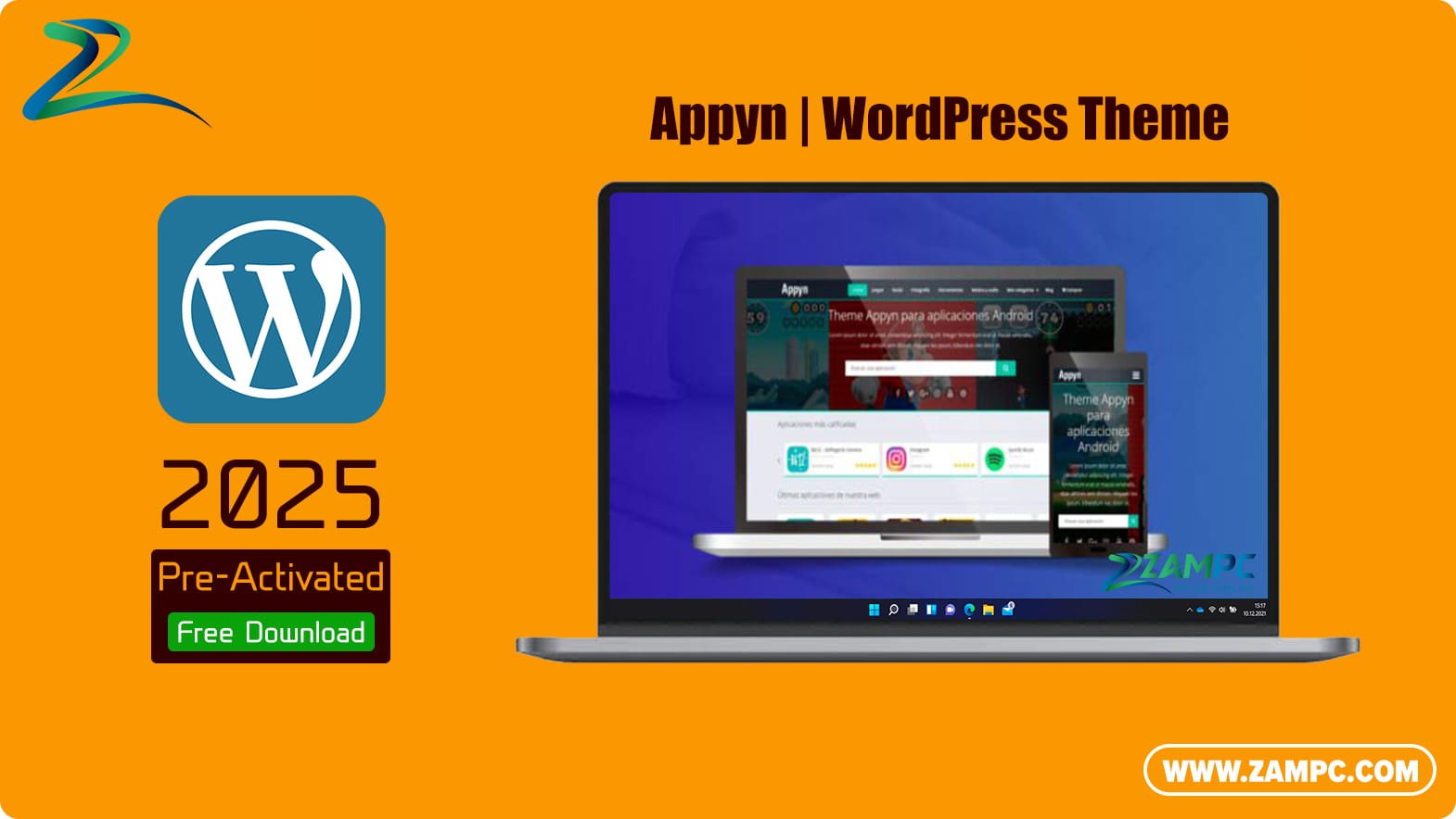 Appyn WordPress Theme ZamPC