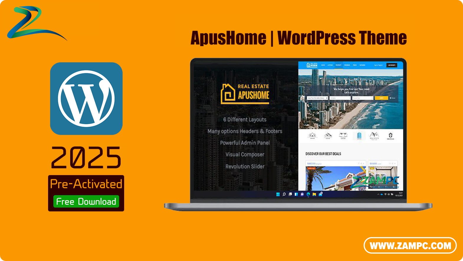 ApusHome WordPress Theme ZamPC