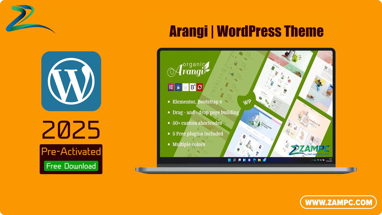Arangi WordPress Theme ZamPC