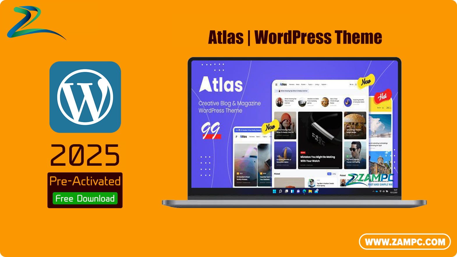 Atlas WordPress Theme ZamPC