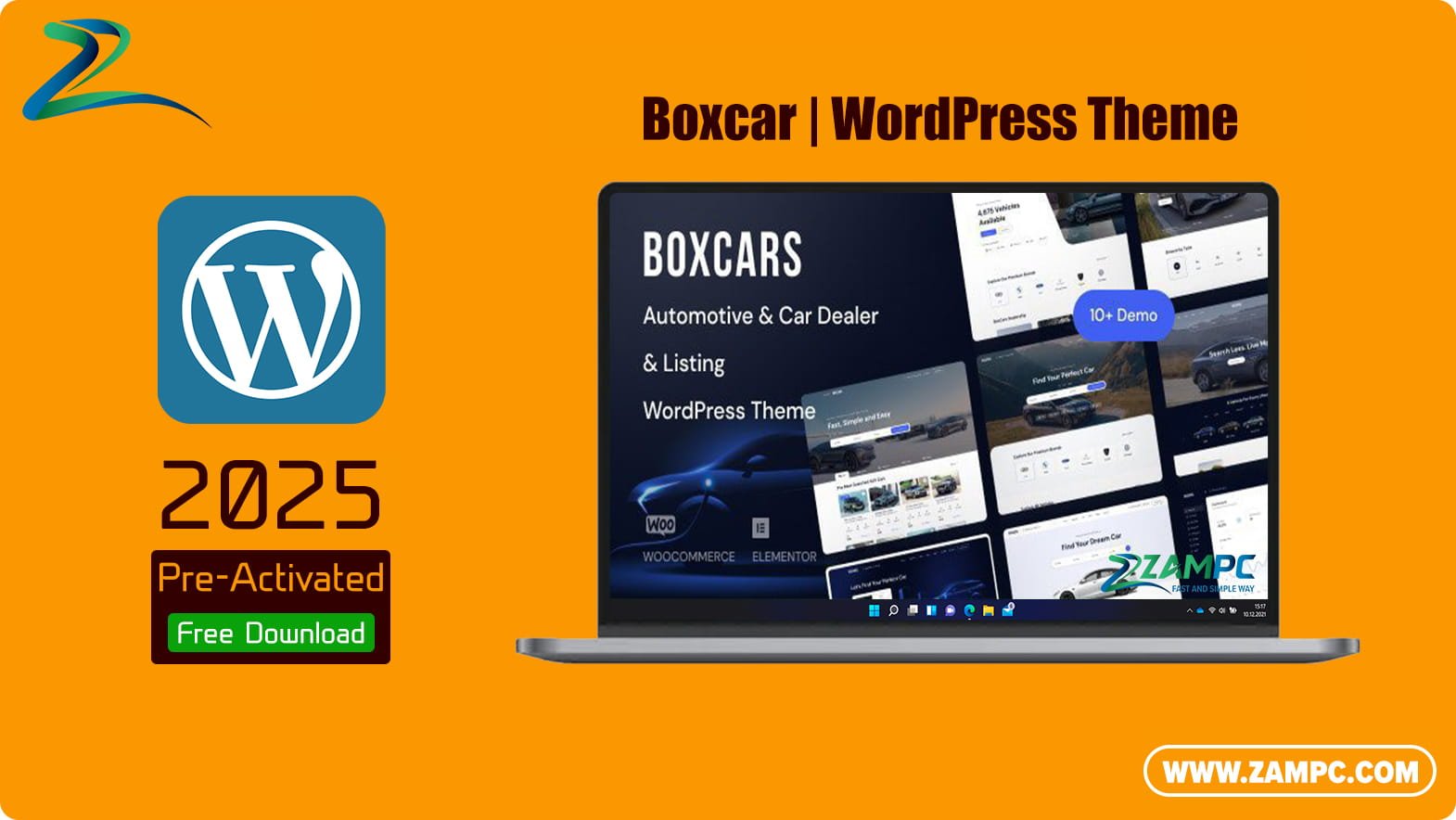 Boxcar WordPress Theme ZamPC