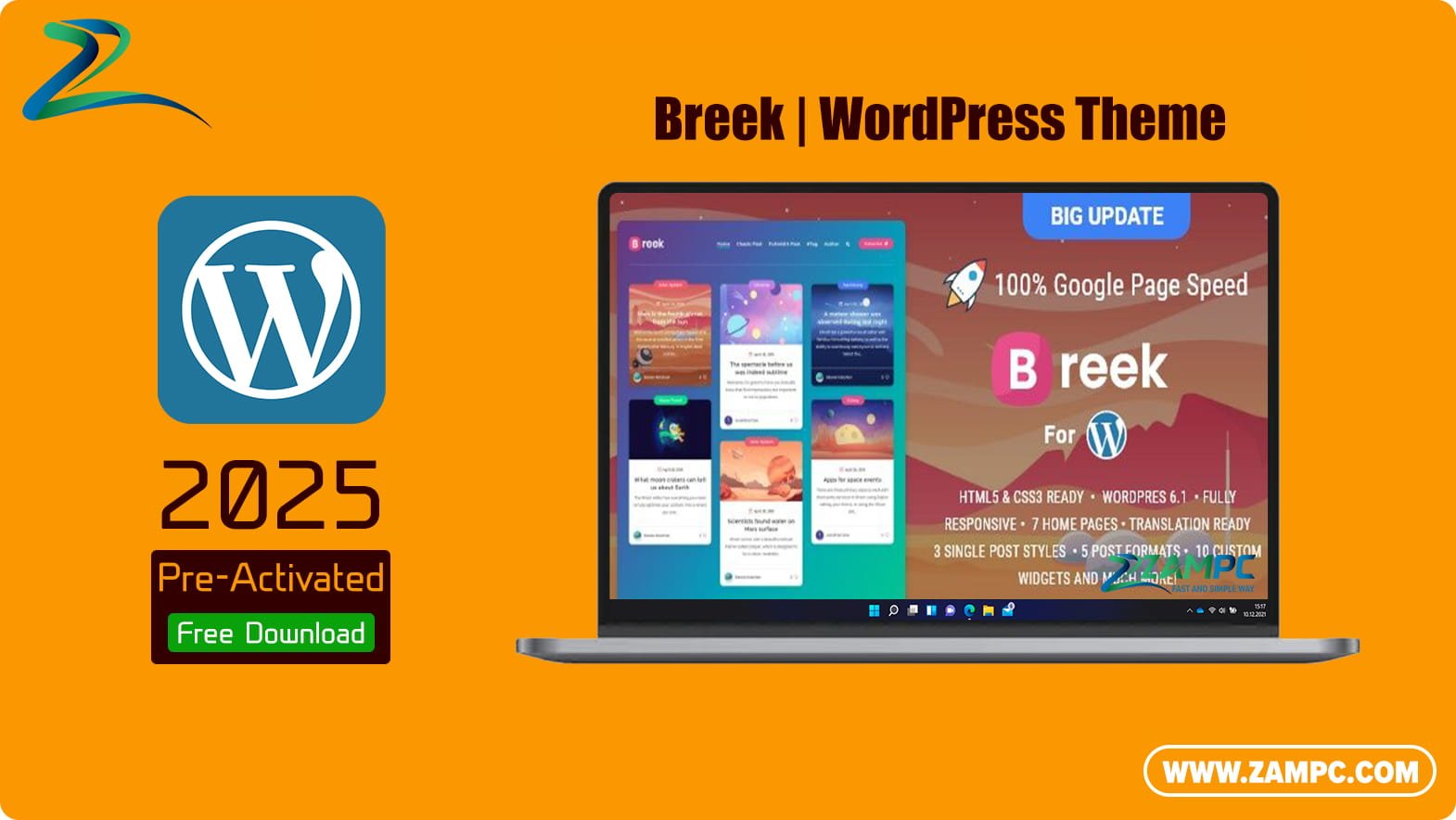 Breek WordPress Theme ZamPC