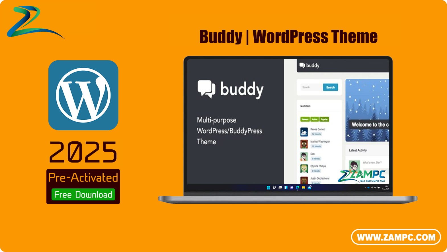 Buddy WordPress Theme ZamPC