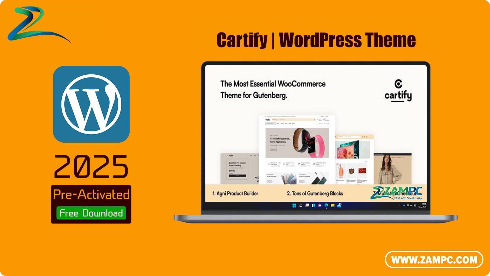 Cartify WordPress Theme ZamPC