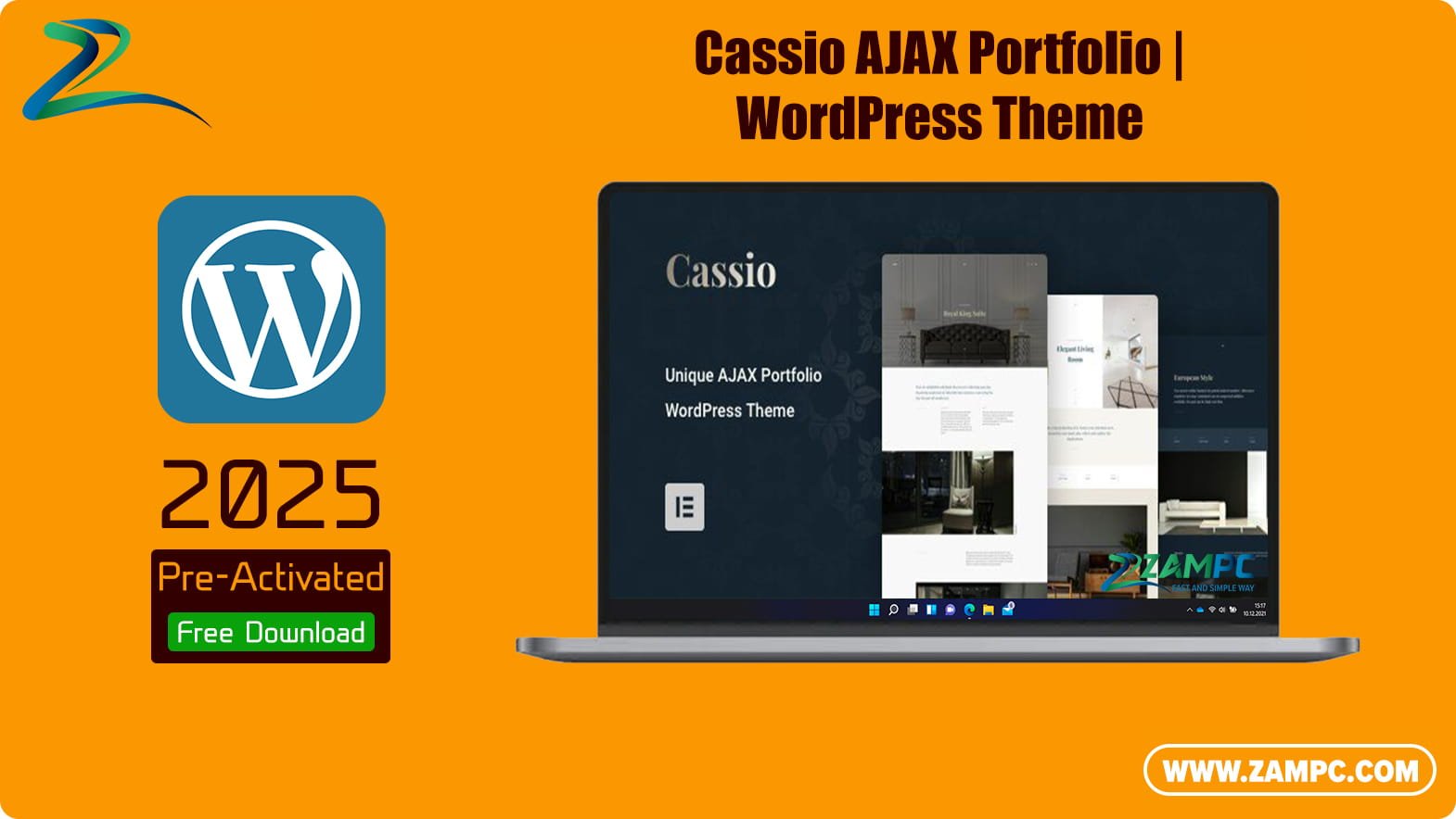Cassio AJAX Portfolio WordPress Theme ZamPC