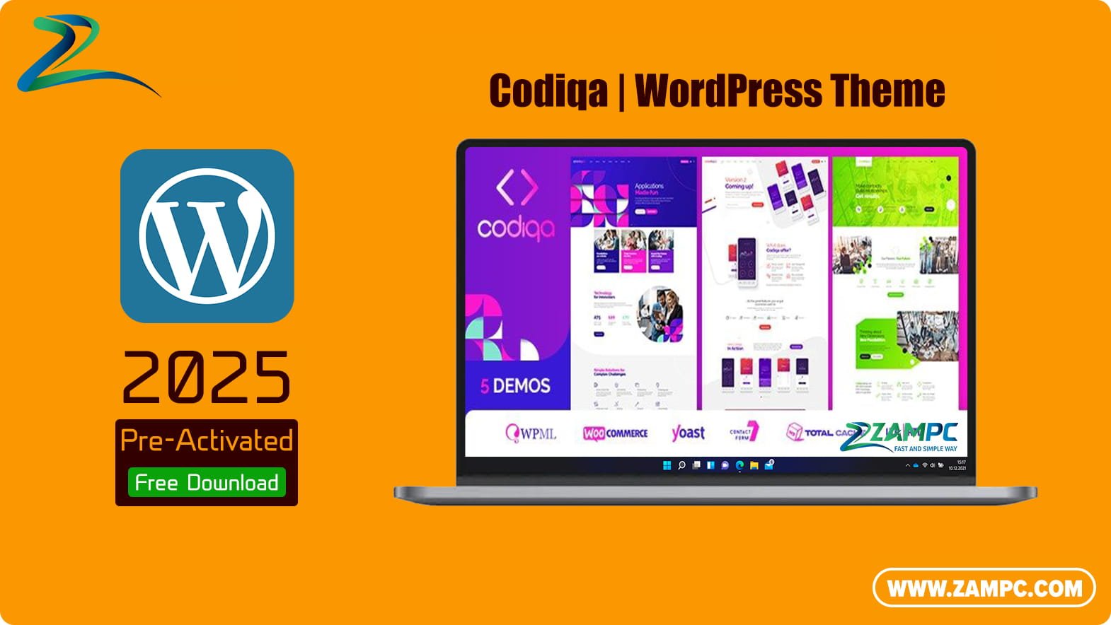 Codiqa WordPress Theme ZamPC