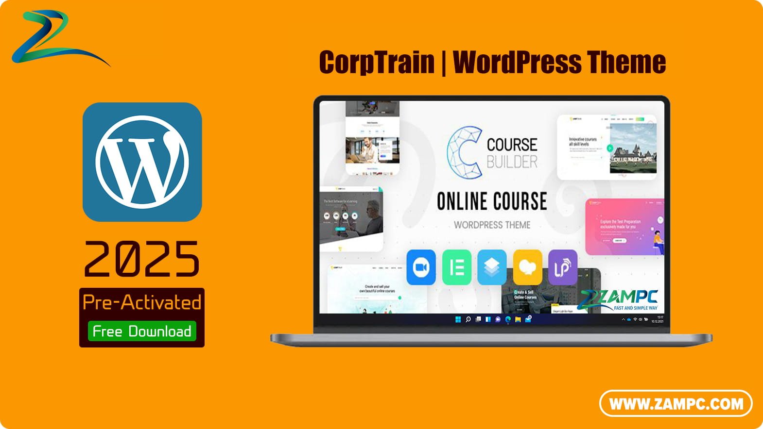 Course Builder WordPress Theme ZamPC