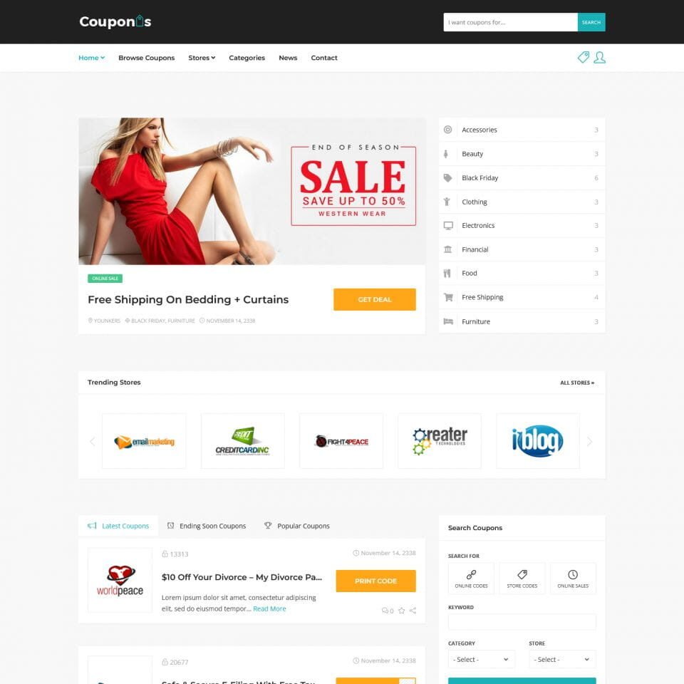 Couponis WordPress Theme