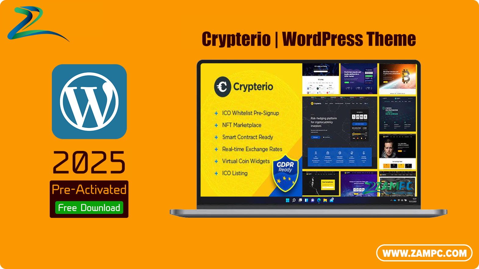Crypterio WordPress Theme ZamPC