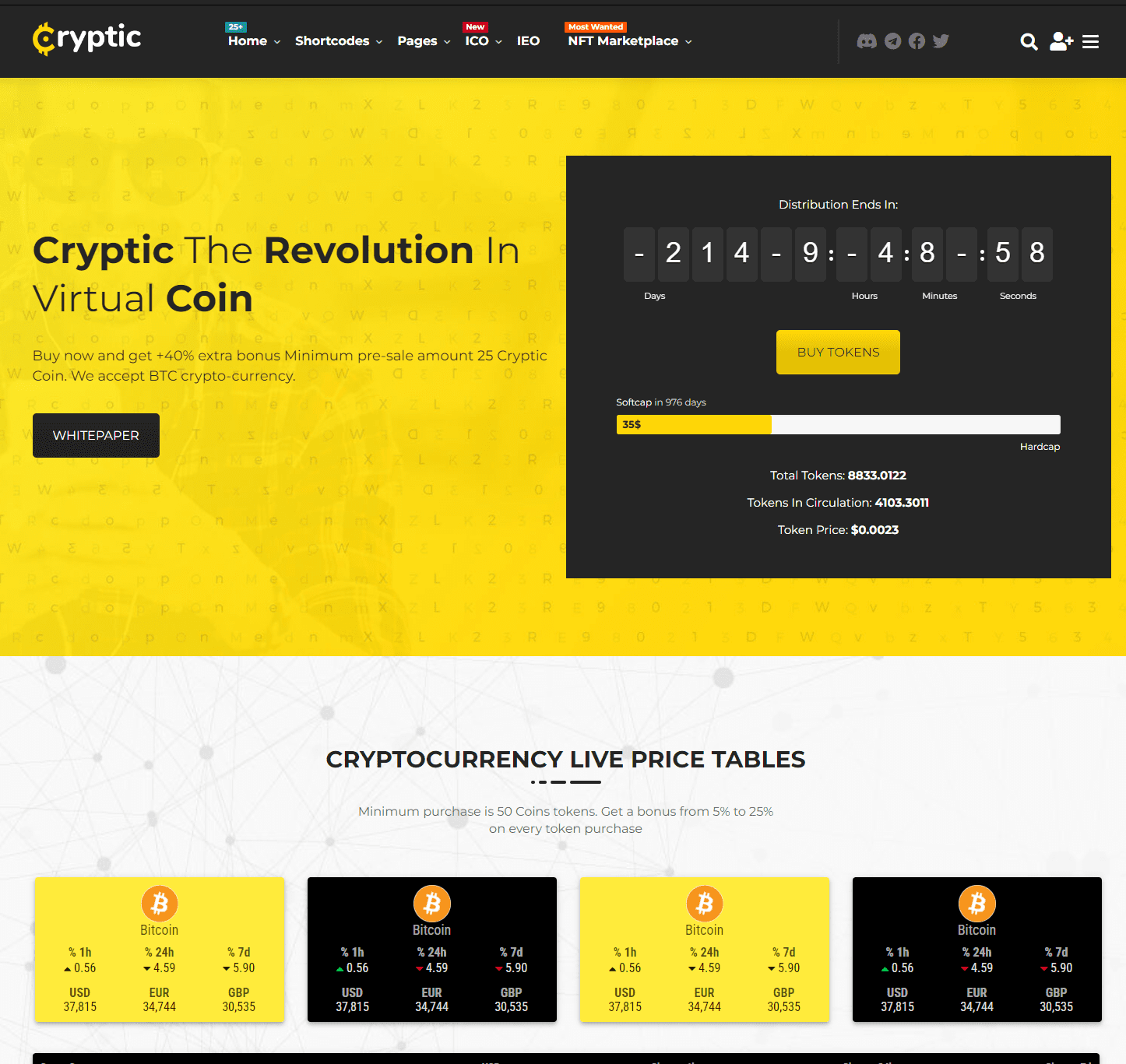 Cryptic WordPress Theme