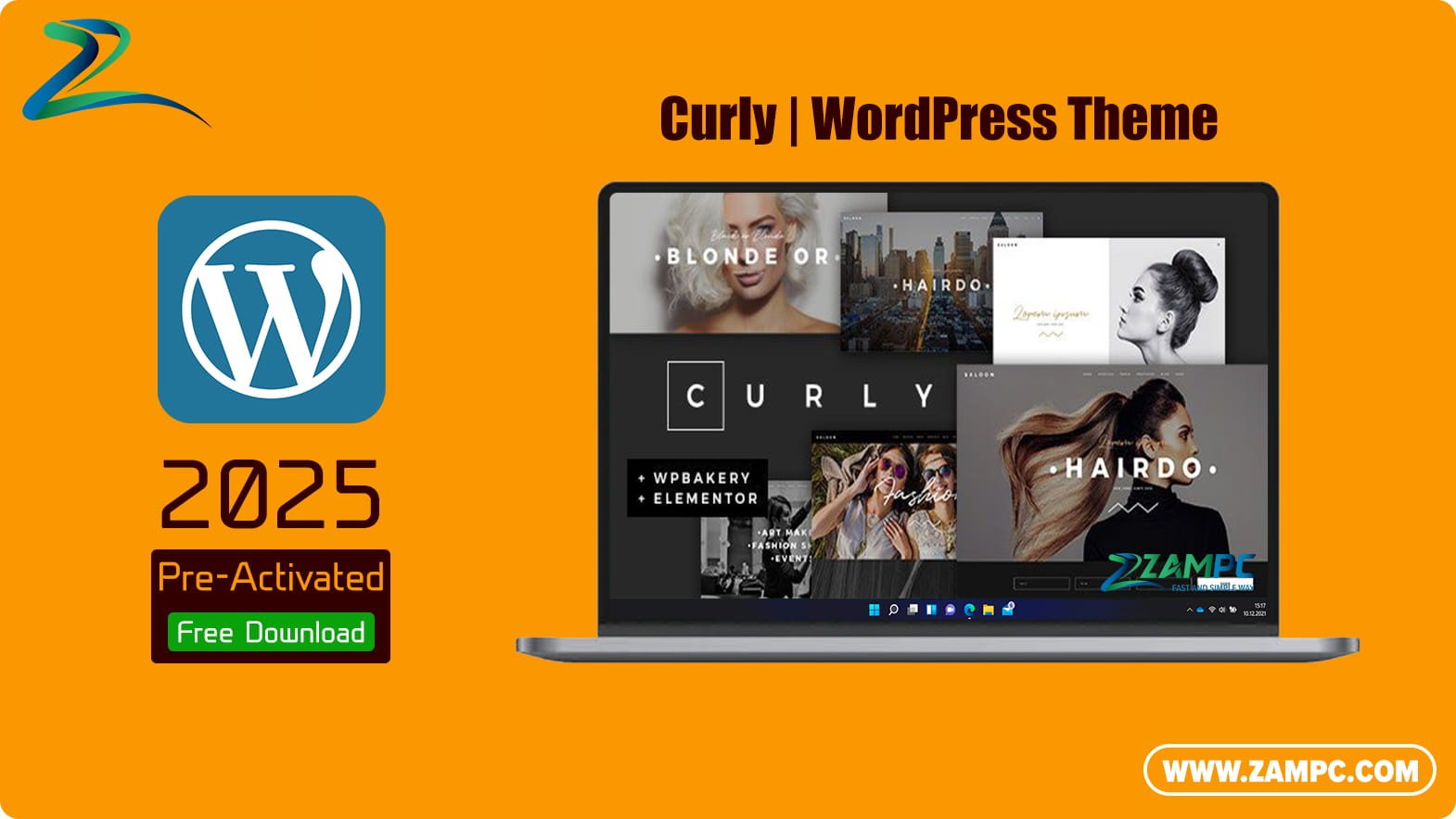 Curly WordPress Theme ZamPC