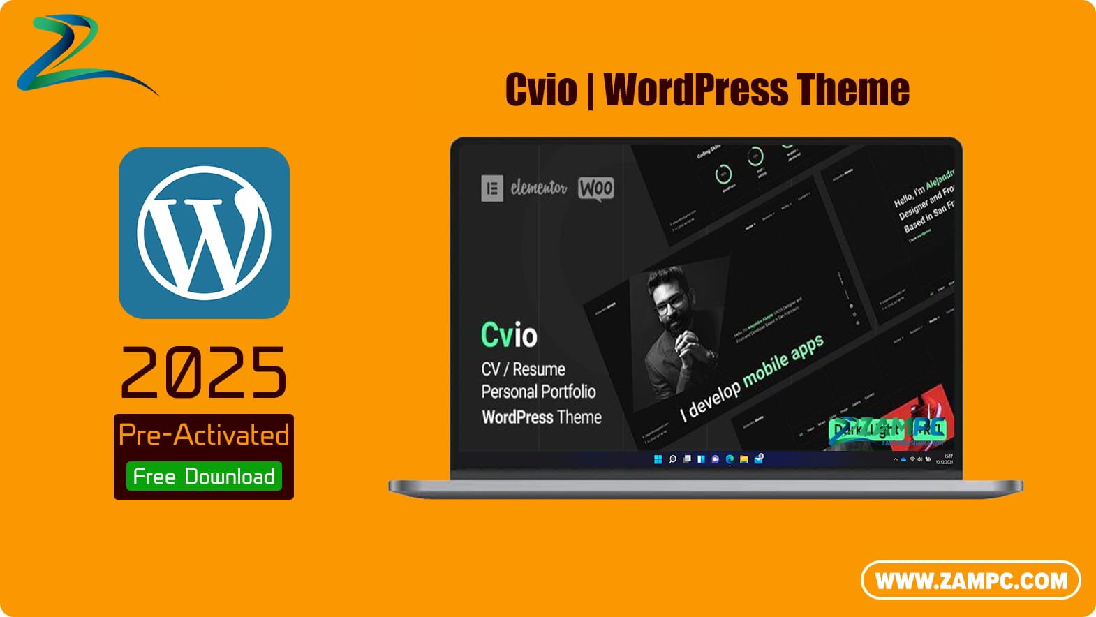Cvio WordPress Theme ZamPC