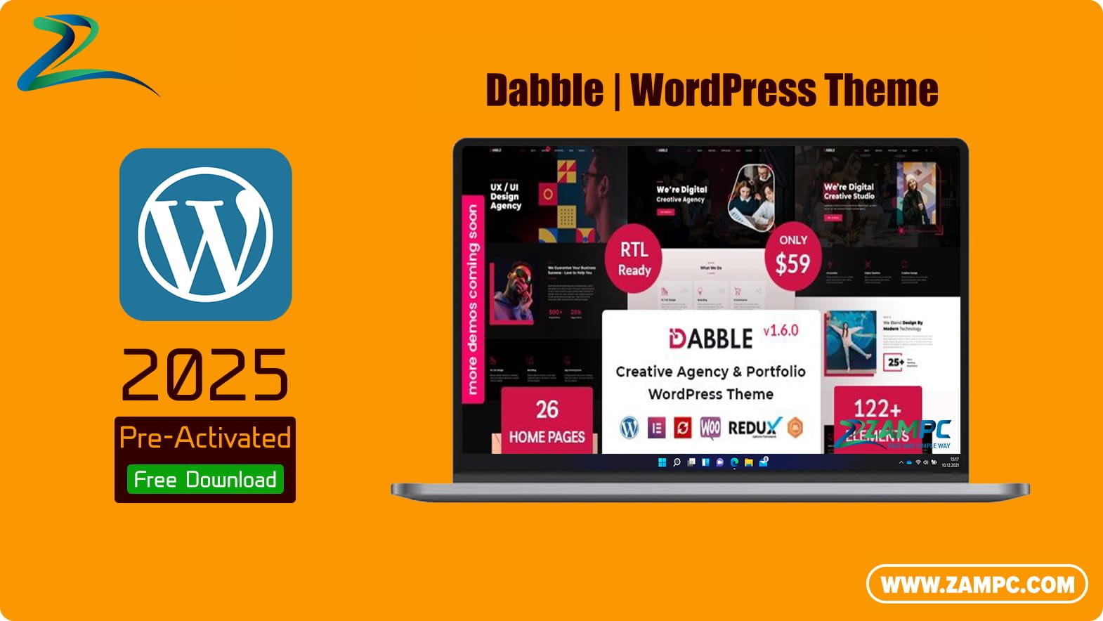 Dabble WordPress Theme ZamPC