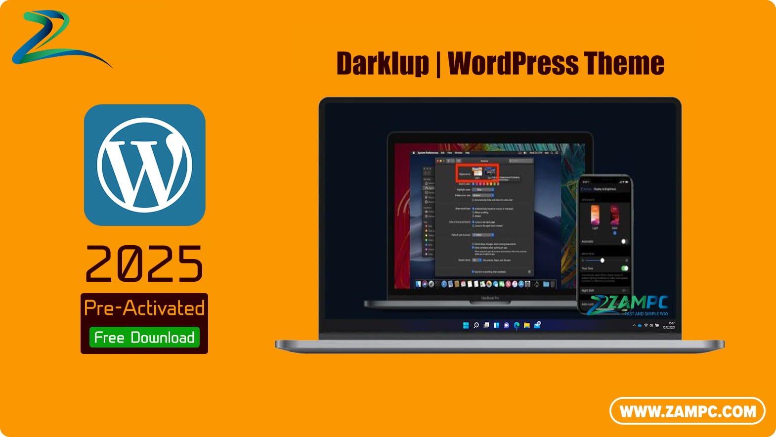 Darklup WordPress Theme ZamPC