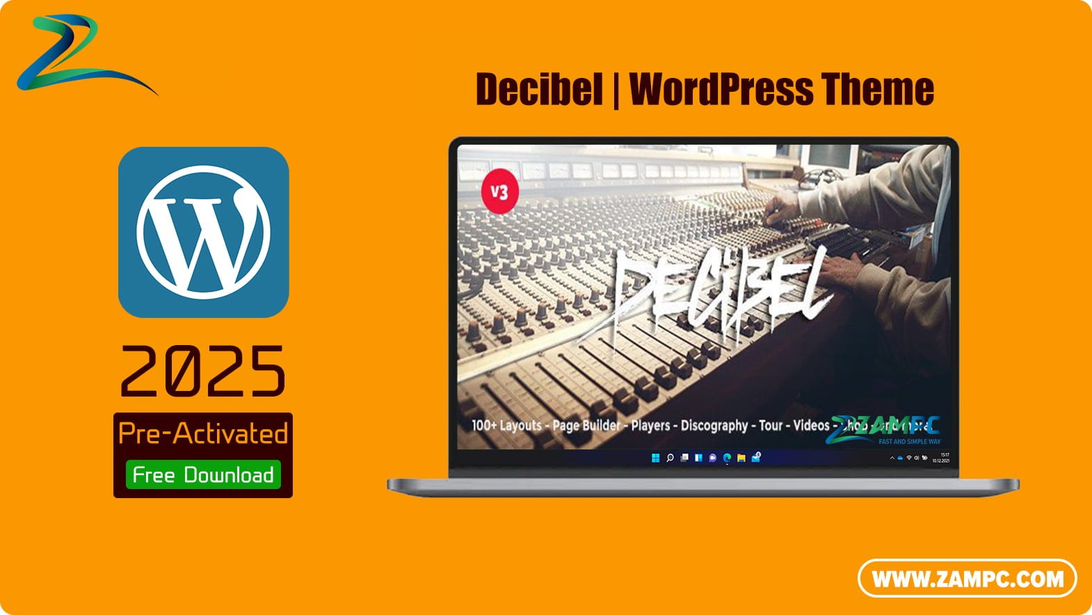 Decibel WordPress Theme ZamPC