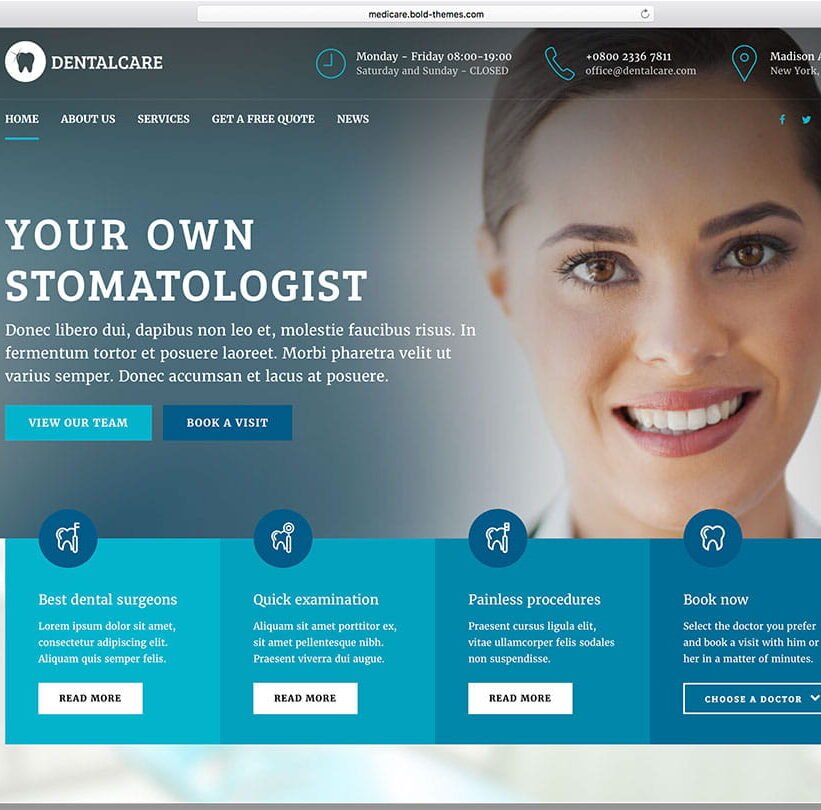 Dental Care WordPress Theme