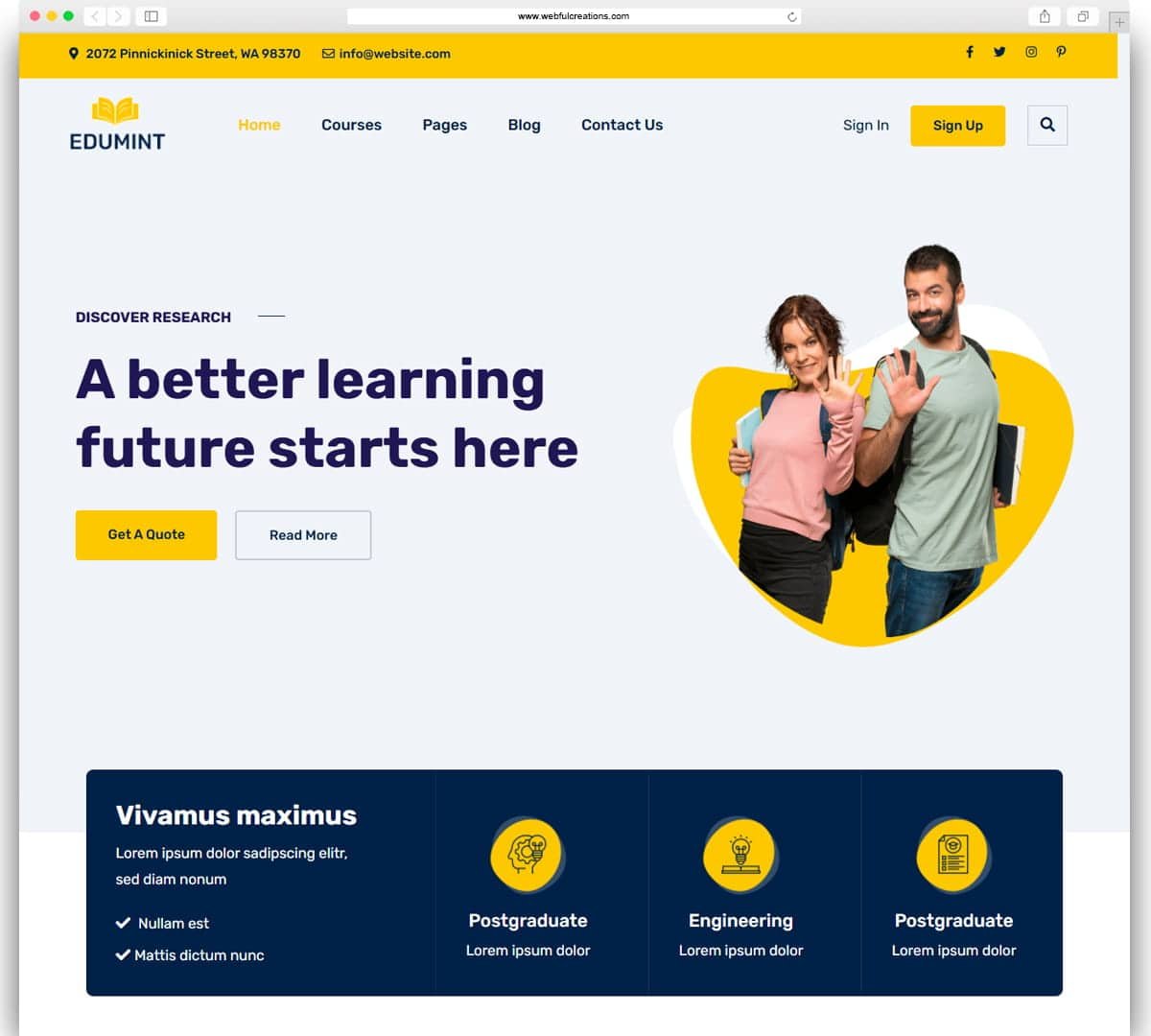 Edumint WordPress Theme