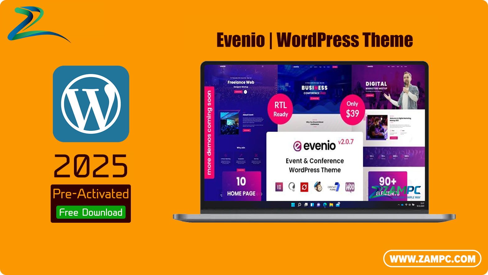 Evenio WordPress Theme ZamPC