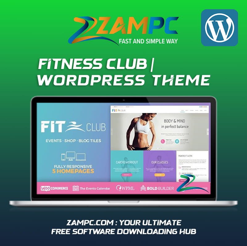Fitness Club WordPress Theme ZamPC