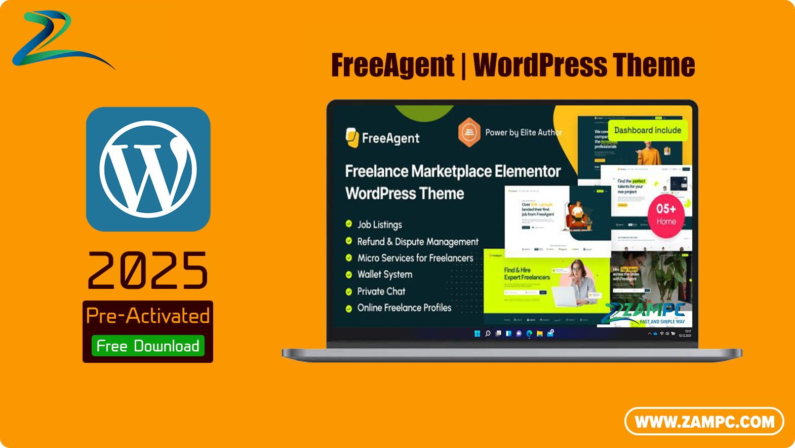 FreeAgent WordPress Theme ZamPC
