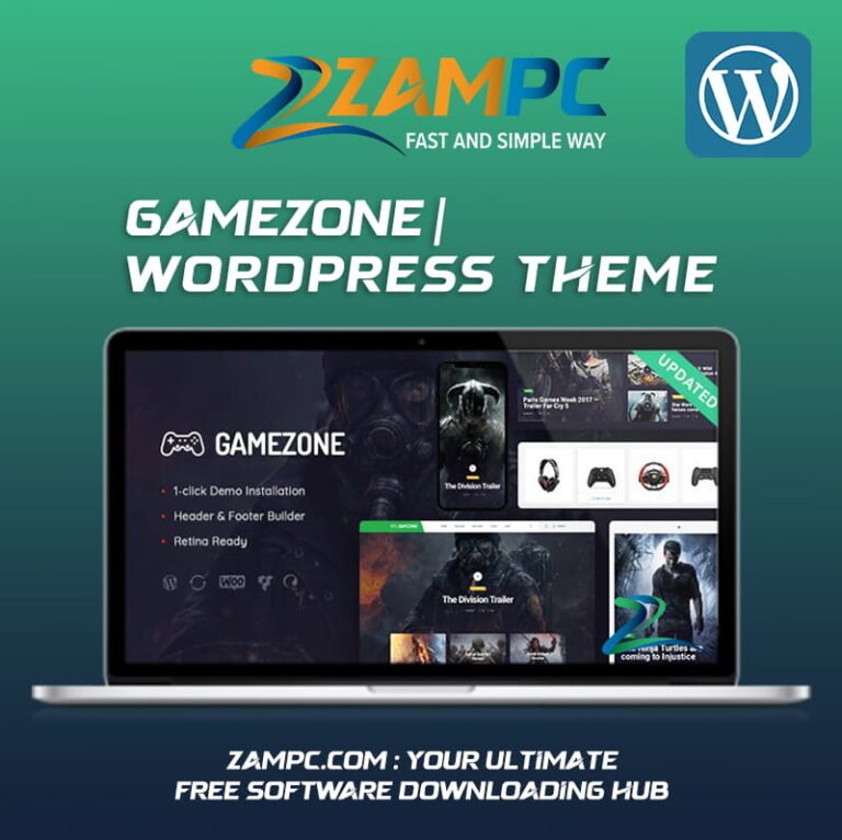 Gamezone WordPress Theme ZamPC
