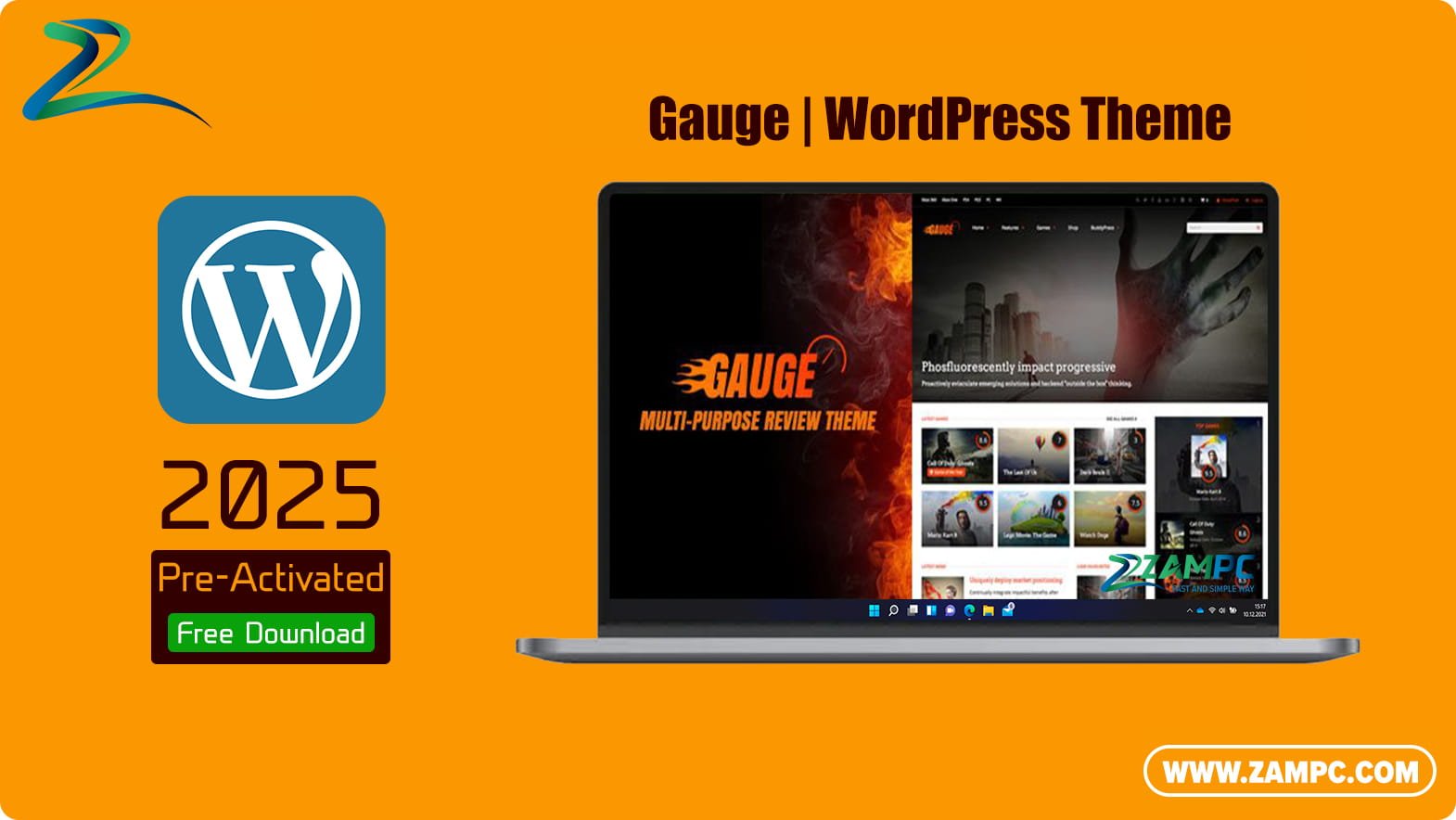 Gauge WordPress Theme ZamPC