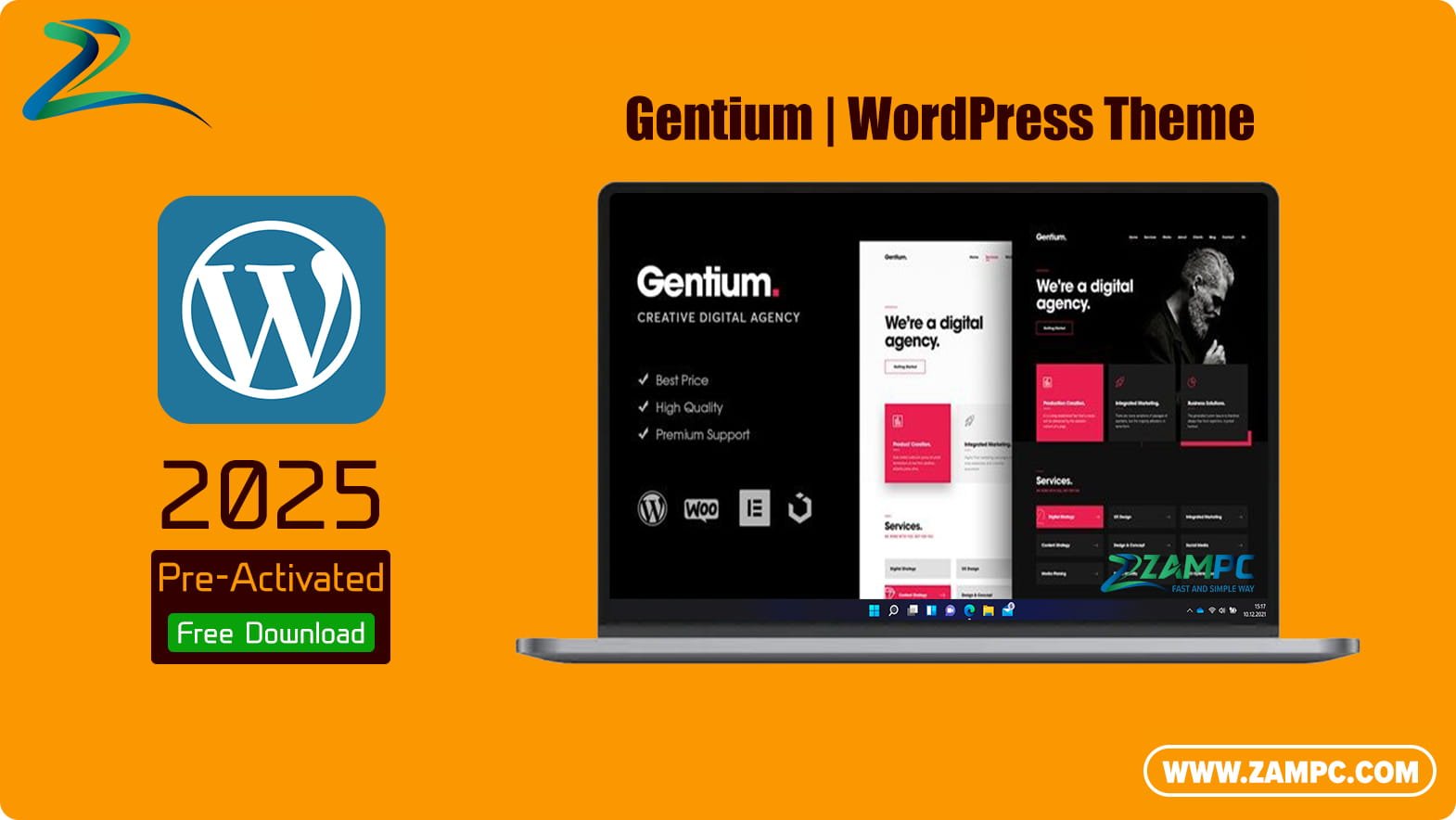 Gentium WordPress Theme ZamPC