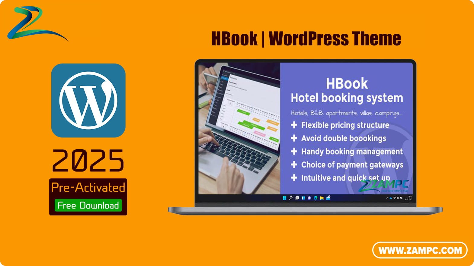 HBook WordPress Theme ZamPC