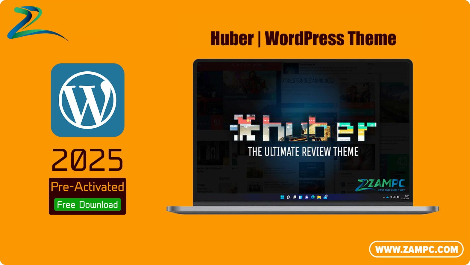 Huber WordPress Theme ZamPC