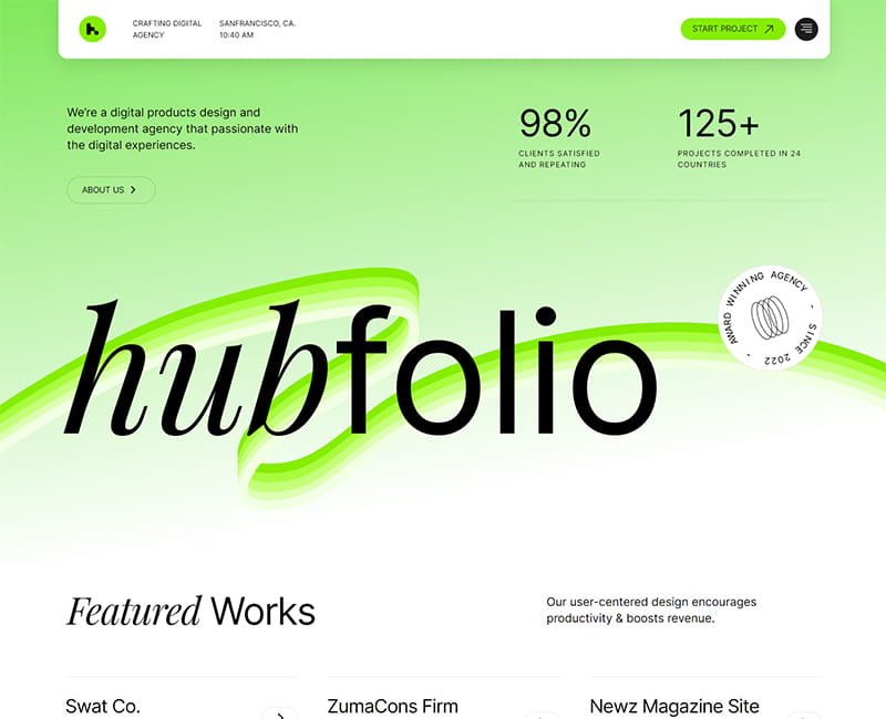 Hubfolio WordPress Theme