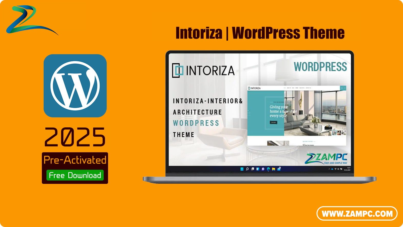 Intoriza WordPress Theme ZamPC
