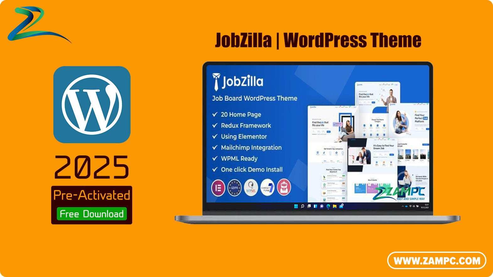 JobZilla WordPress Theme ZamPC