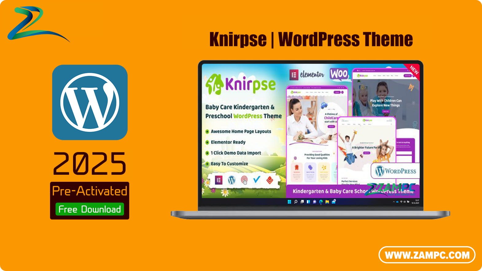 Knirpse WordPress Theme ZamPC
