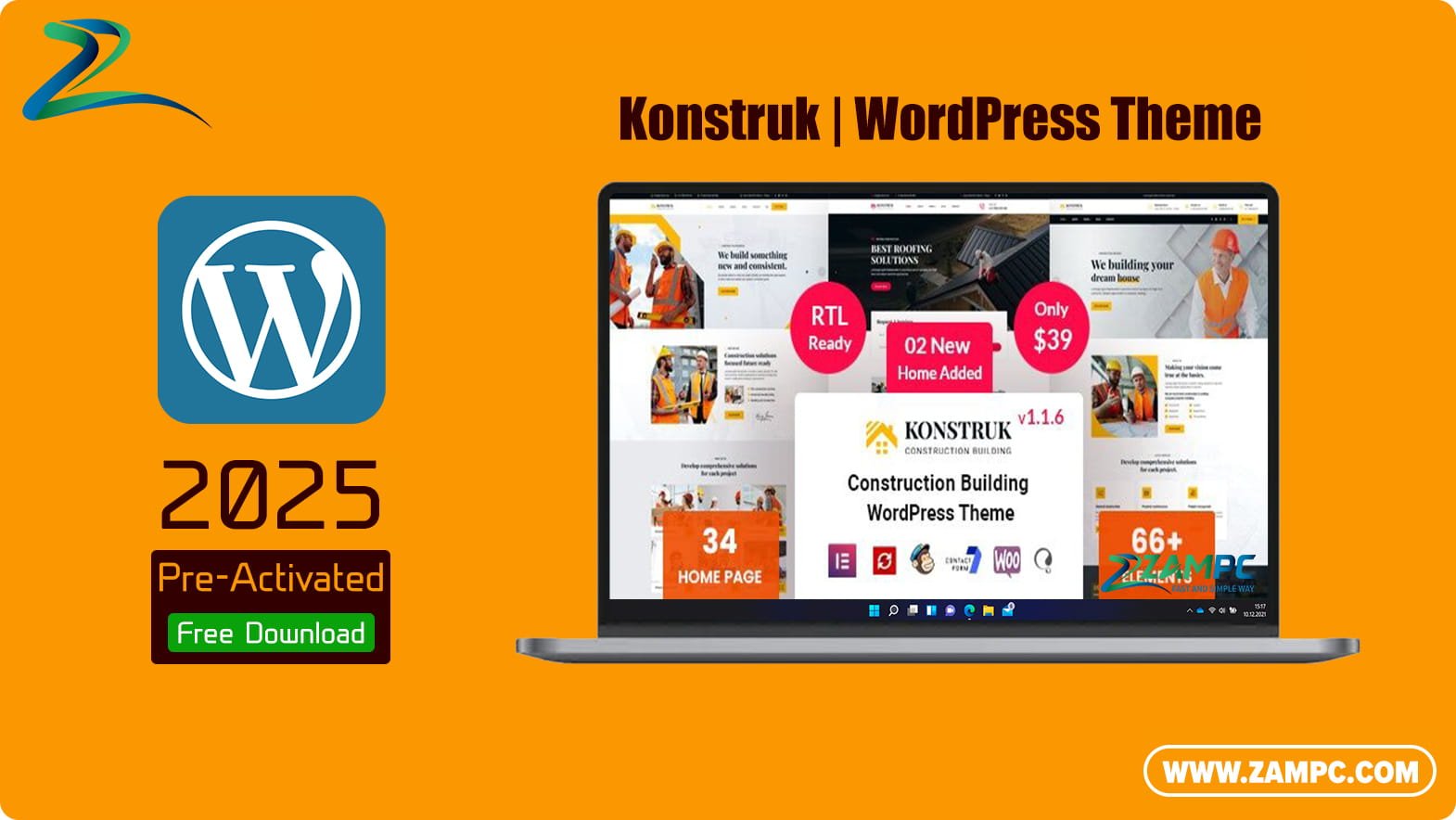 Konstruk WordPress Theme ZamPC