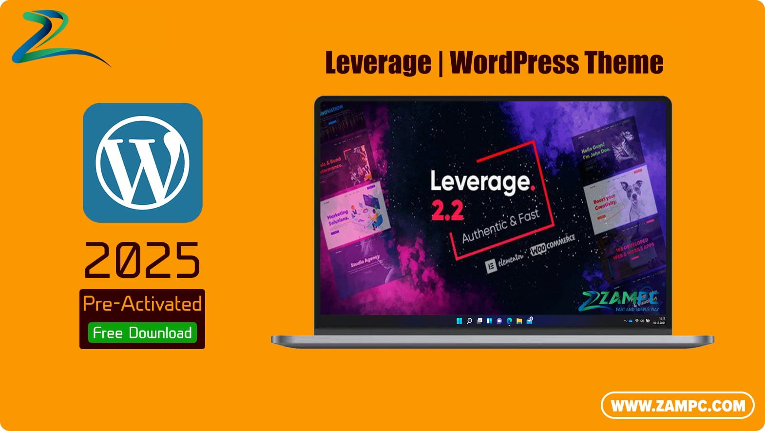 Leverage WordPress Theme ZamPC
